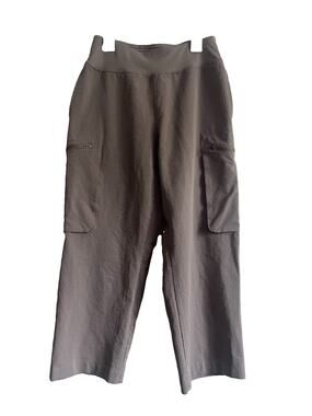 Sage Collective Womens S Gray Cargo Crop Pants Pull On Stretch Hiking Travel